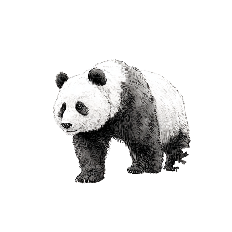 Panda Coloring Page Vinyl Car Decal Sticker – Waterproof & UV-Resistant 3.4133333333333336"