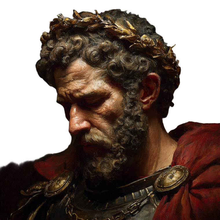 Emperor Marcus Aurelius V2 Vinyl Car Decal Sticker – Waterproof & UV-Resistant 3.4133333333333336"
