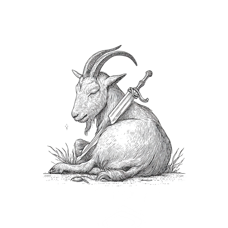 Shaving Goat Vinyl Car Decal Sticker – Waterproof & UV-Resistant 6.826666666666667"