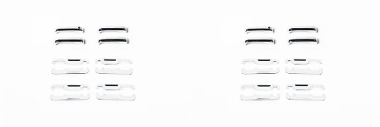 2x Deluxe Chrome Exterior Door Handle Cover | 2015-2022 Fit Ford F-150, F-450, F-550, F-350, F-250 | ABS Plastic, Functional Sensors, Easy Install