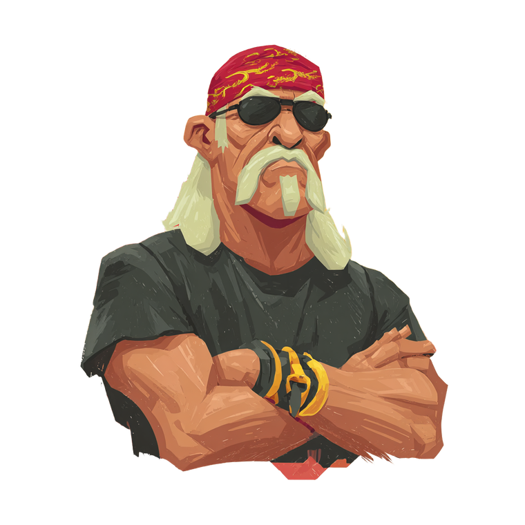 Hulk Hogan Illustration Vinyl Car Decal Sticker – Waterproof & UV-Resistant 6.826666666666667"