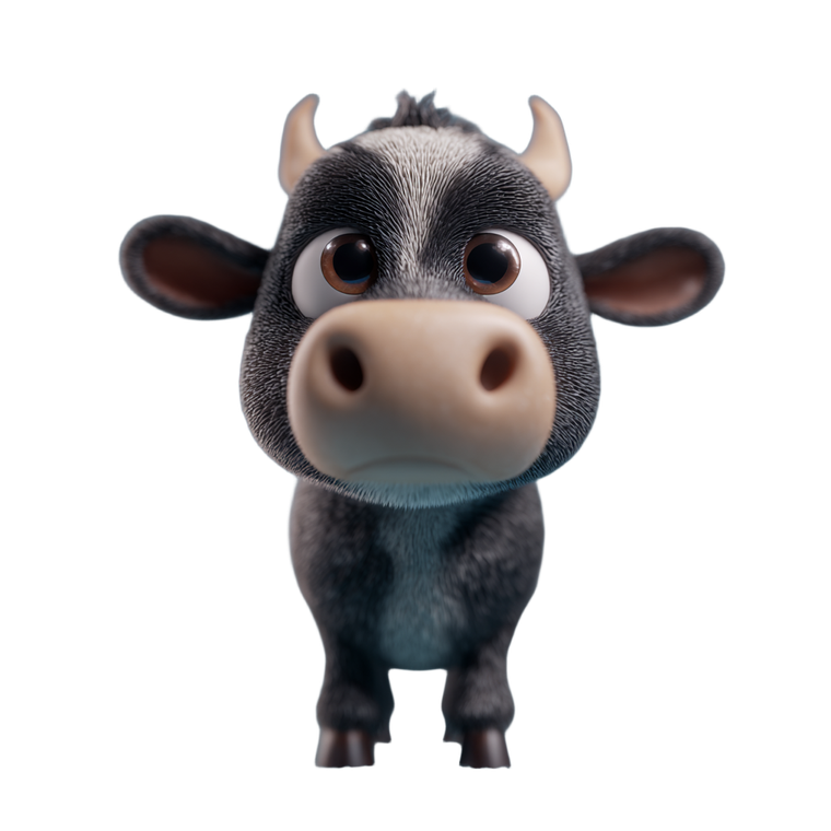 Tiny Cartoon Cow Vinyl Car Decal Sticker – Waterproof & UV-Resistant 3.4133333333333336"