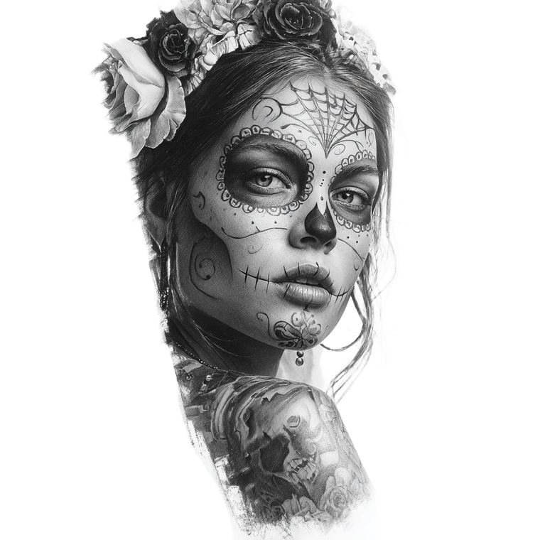 Chicano Tattoo Portrait Vinyl Car Decal Sticker – Waterproof & UV-Resistant 3.4133333333333336"