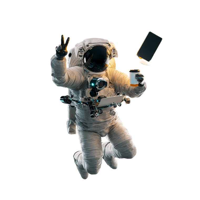 Astronaut Content Creator Vinyl Car Decal Sticker – Waterproof & UV-Resistant 6.826666666666667"