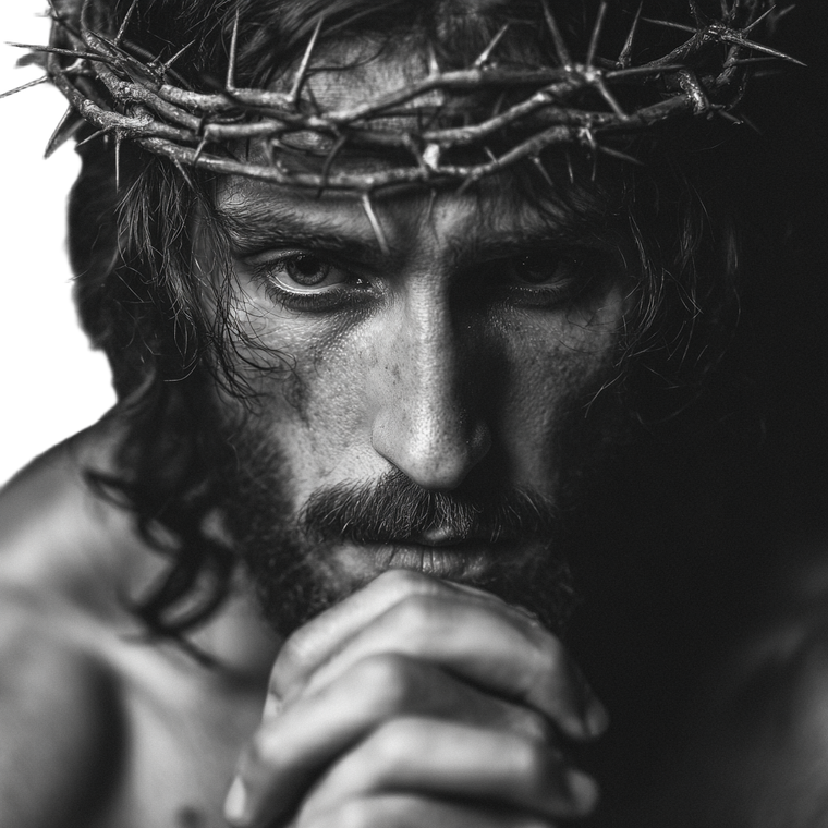 Jesus Praying V9 Vinyl Car Decal Sticker – Waterproof & UV-Resistant 3.4133333333333336"