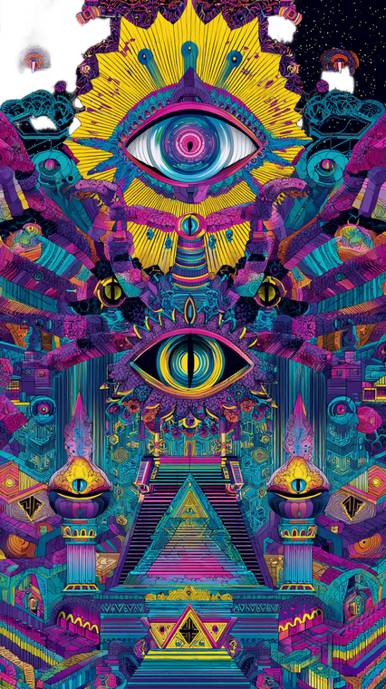 Psychedelic Goddess Art V2 Vinyl Car Decal Sticker – Waterproof & UV-Resistant 9.706666666666667"