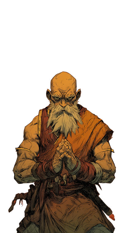 Dwarf Monk Portrait V3 Vinyl Car Decal Sticker – Waterproof & UV-Resistant 9.706666666666667"