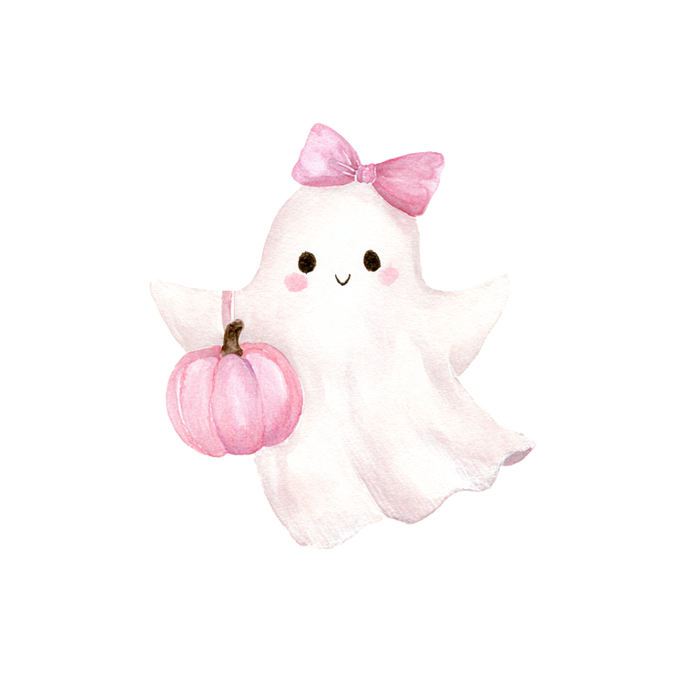 Ghost With Pumpkin V10 Vinyl Car Decal Sticker – Waterproof & UV-Resistant 3.4133333333333336"