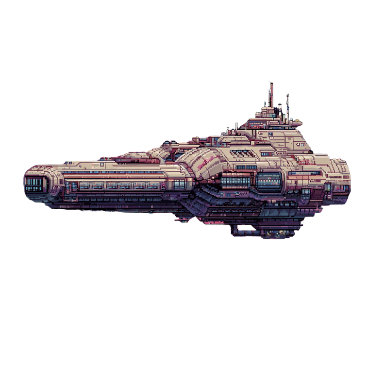 Pixel Art Spaceship Vinyl Car Decal Sticker – Waterproof & UV-Resistant 6.826666666666667"