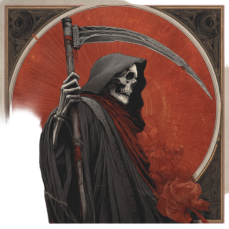 Grim Reaper V114 Vinyl Car Decal Sticker – Waterproof & UV-Resistant 6.826666666666667"