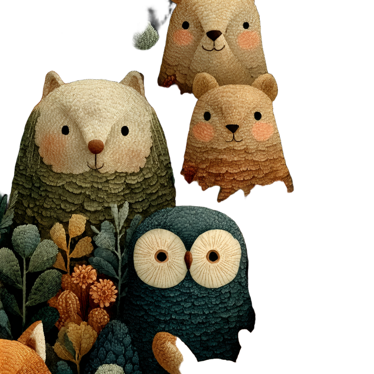 Whimsical Forest Friends V5 Vinyl Car Decal Sticker – Waterproof & UV-Resistant 3.4133333333333336"