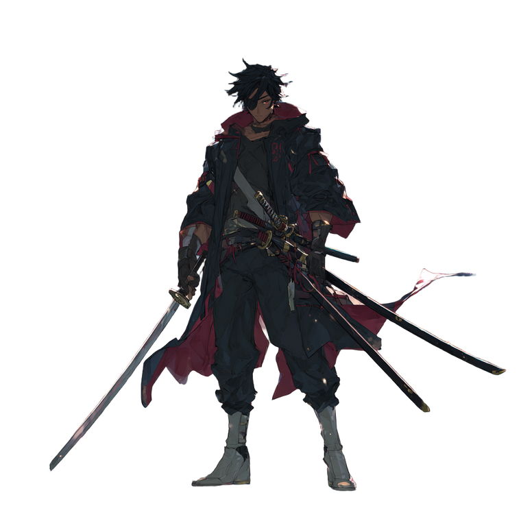 Anime Swordsman Character V4 Vinyl Car Decal Sticker – Waterproof & UV-Resistant 6.826666666666667"