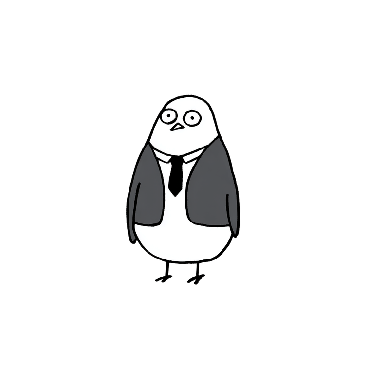 Business Pigeon Cartoon Vinyl Car Decal Sticker – Waterproof & UV-Resistant 3.4133333333333336"