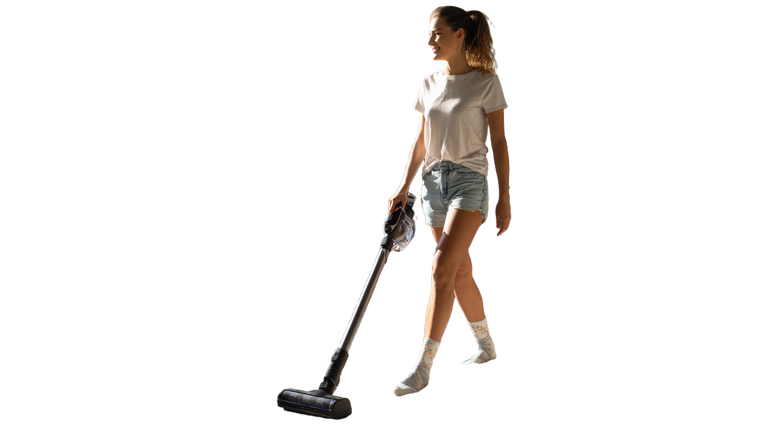 Woman Vacuuming Vinyl Car Decal Sticker – Waterproof & UV-Resistant 5.4