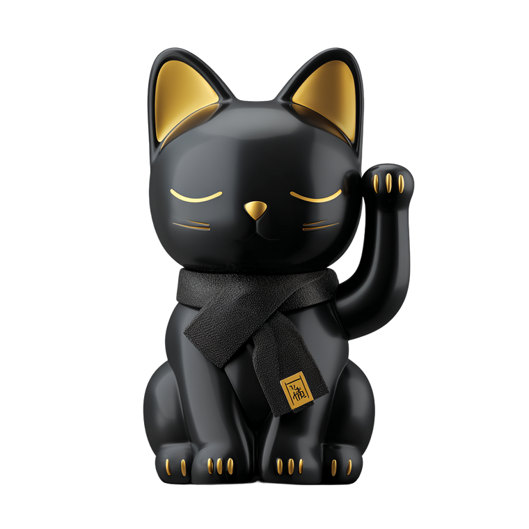 Lucky Cat Silhouette Vinyl Car Decal Sticker – Waterproof & UV-Resistant 3.4133333333333336"