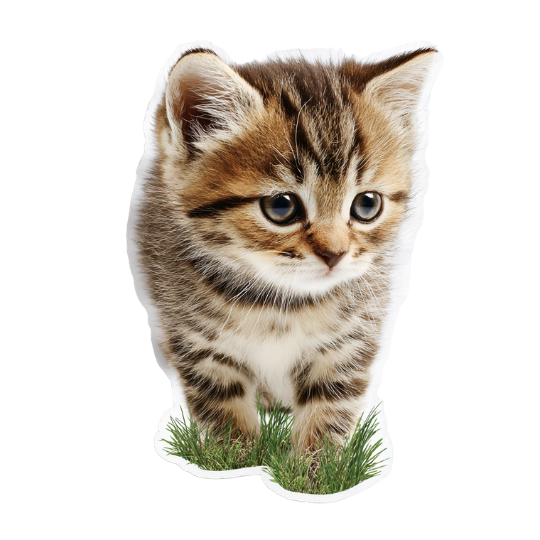 Cute Kitten Sticker Vinyl Car Decal Sticker – Waterproof & UV-Resistant 3.4133333333333336"