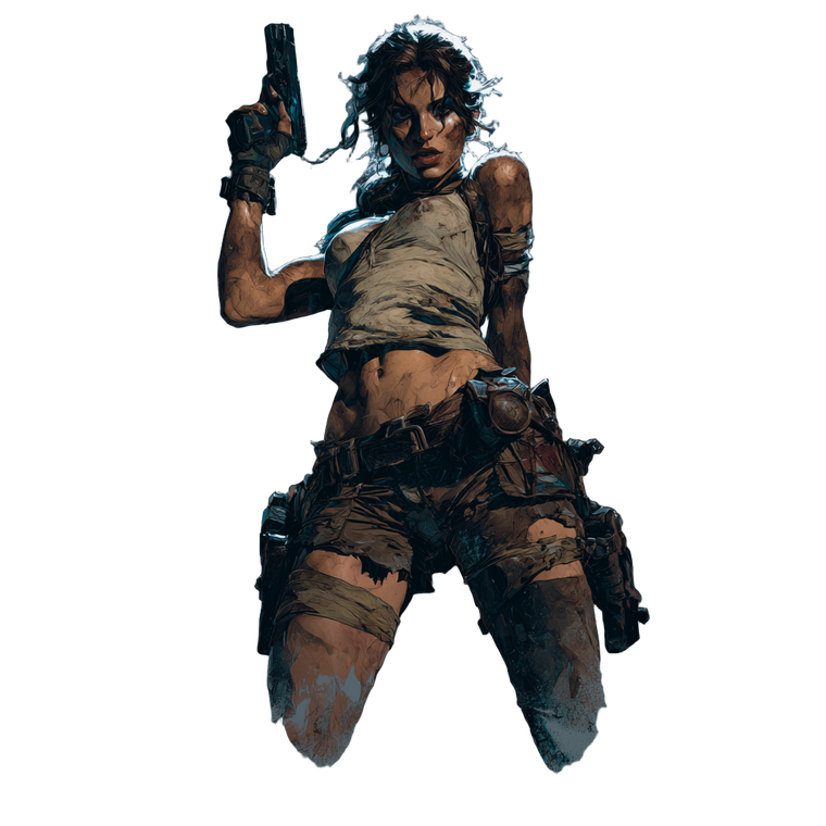 Lara Croft V6 Vinyl Car Decal Sticker – Waterproof & UV-Resistant 3.4133333333333336"