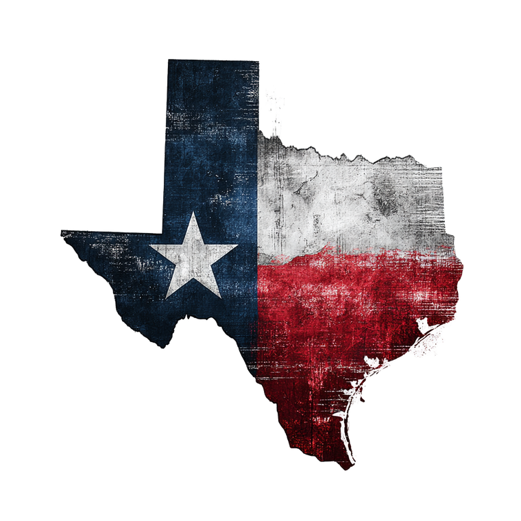 Texas Flag State Vinyl Car Decal Sticker – Waterproof & UV-Resistant 3.4133333333333336"