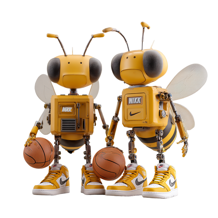 Mechanical Bees Basketball Vinyl Car Decal Sticker – Waterproof & UV-Resistant 6.826666666666667"