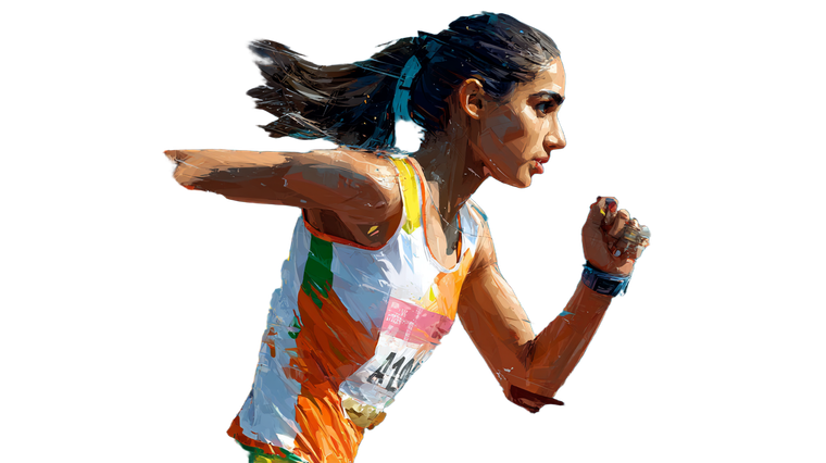Indian Marathon Runner Vinyl Car Decal Sticker – Waterproof & UV-Resistant 2.72"