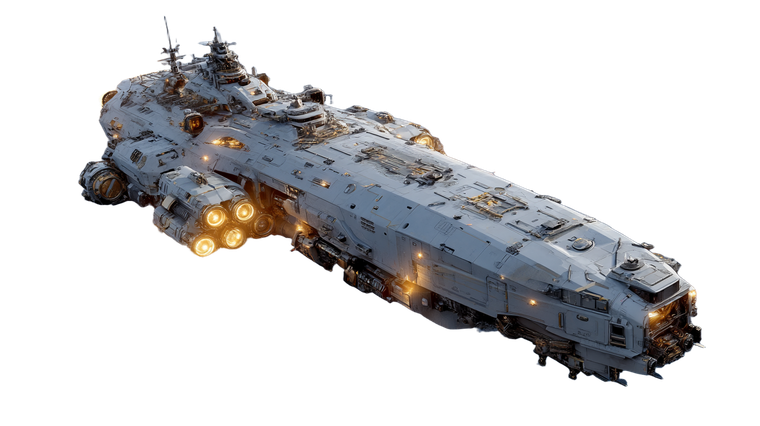 Futuristic Space Battleship Vinyl Car Decal Sticker – Waterproof & UV-Resistant 2.72"