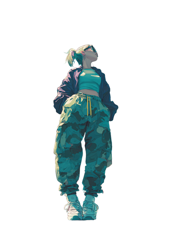 Cyberpunk Fashion Girl V2 Vinyl Car Decal Sticker – Waterproof & UV-Resistant 8.213333333333333"
