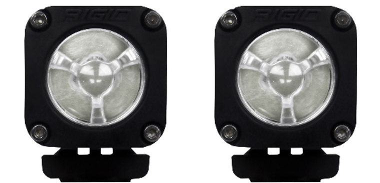 2x Rigid Lighting Ignite LED Driving/Fog Light | Clear Bulbs, Hybrid Spot Beam, 1000 Lumens, Go Pro Mount, Easy Install