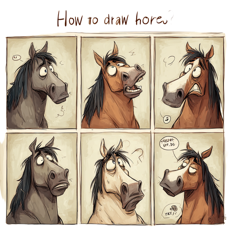 How To Draw Horse Vinyl Car Decal Sticker – Waterproof & UV-Resistant 3.4133333333333336"