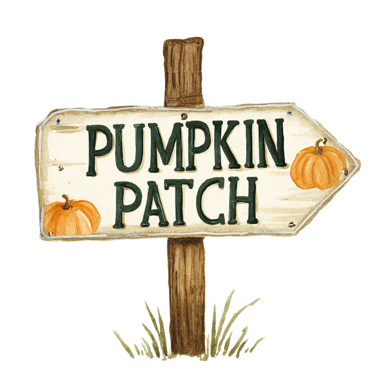 Pumpkin Patch Sign V2 Vinyl Car Decal Sticker – Waterproof & UV-Resistant 6.826666666666667"