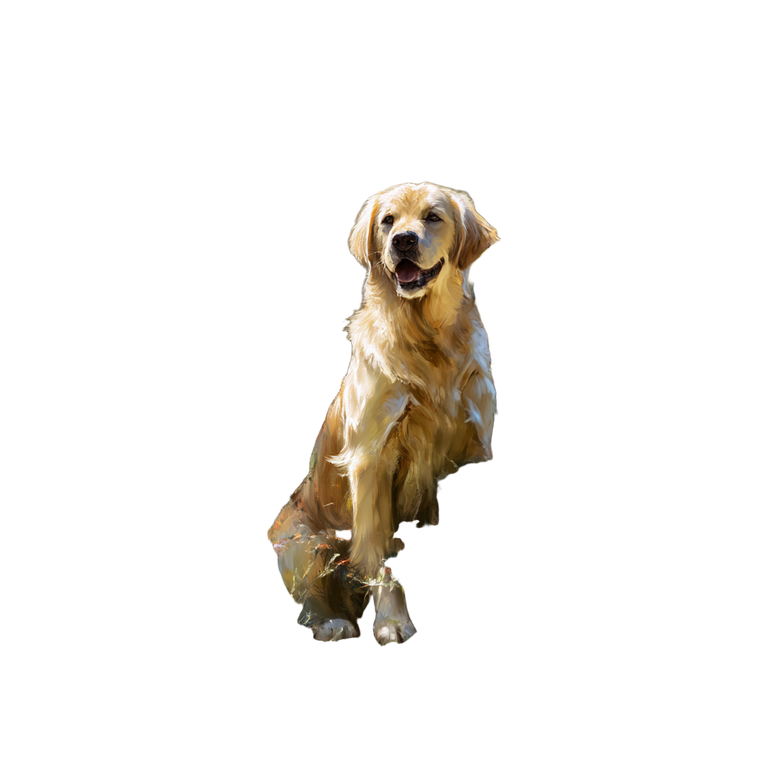 Golden Retriever In Garden Vinyl Car Decal Sticker – Waterproof & UV-Resistant 6.826666666666667"
