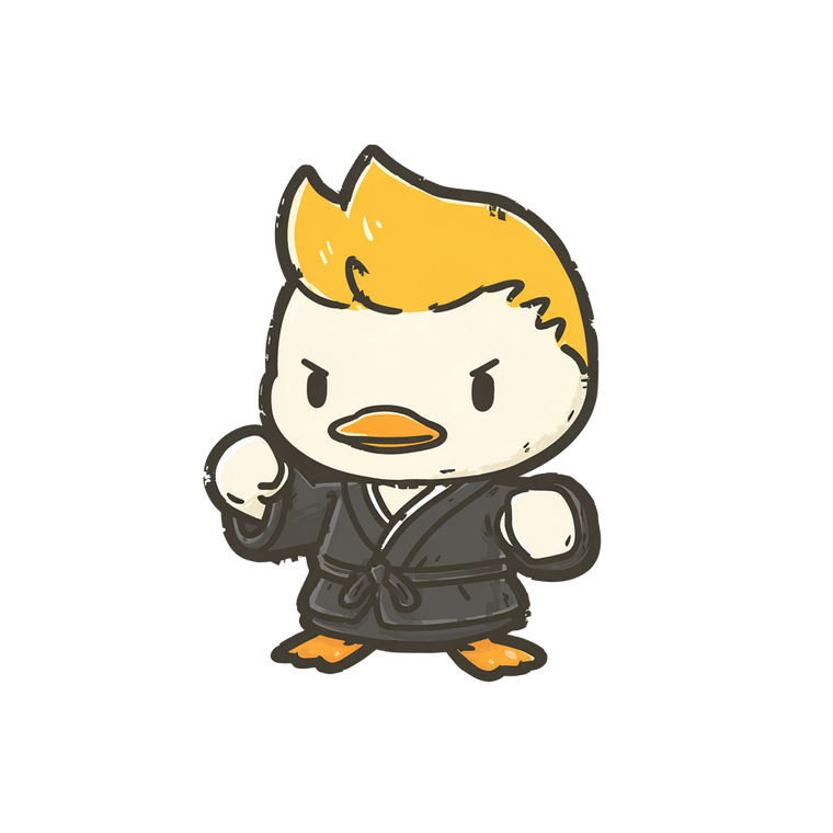 Kung Fu Duck V3 Vinyl Car Decal Sticker – Waterproof & UV-Resistant 6.826666666666667"