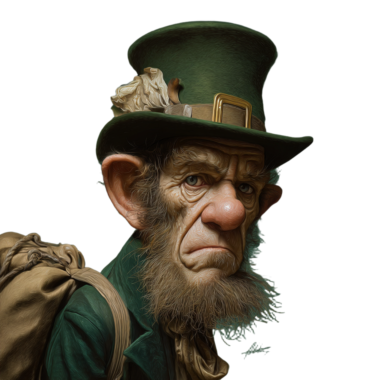 Leprechaun Digital Drawing Vinyl Car Decal Sticker – Waterproof & UV-Resistant 3.4133333333333336"
