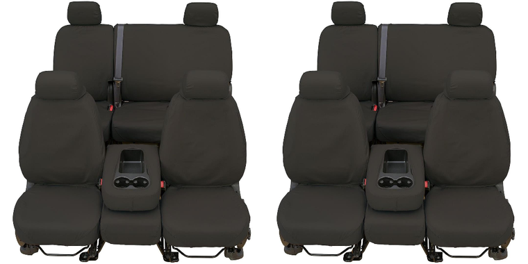 2x Top-Quality SeatSaver Seat Cover | Waterproof, Custom Fit | Gray Polyester | For Ram 3500, 2500 2019-2023