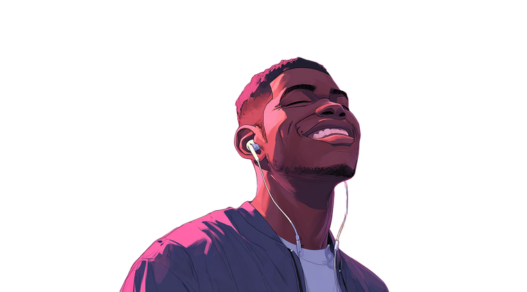 Singing Man With Airpods Vinyl Car Decal Sticker – Waterproof & UV-Resistant 2.72"