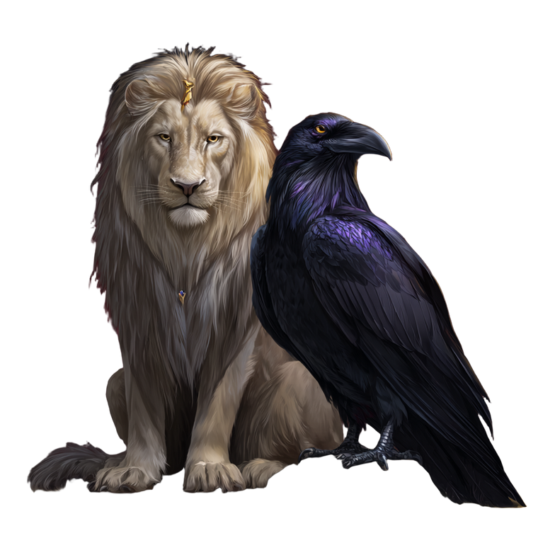 Raven And Lion Vinyl Car Decal Sticker – Waterproof & UV-Resistant 6.826666666666667"