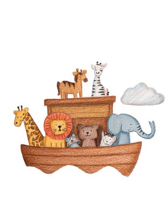 Noah'S Ark Scene V3 Vinyl Car Decal Sticker – Waterproof & UV-Resistant 8.213333333333333"