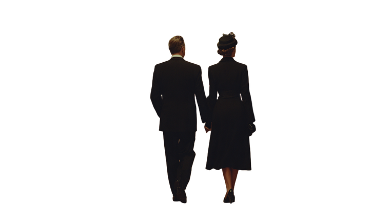 Elegant Couple Walking V2 Vinyl Car Decal Sticker – Waterproof & UV-Resistant 5.4