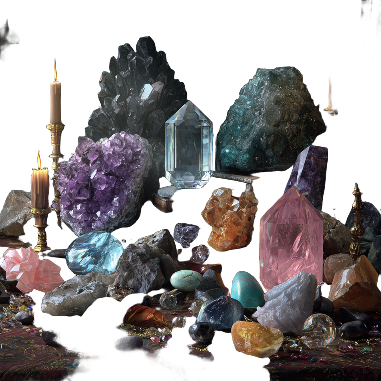 Crystals On Altar Vinyl Car Decal Sticker – Waterproof & UV-Resistant 3.4133333333333336"