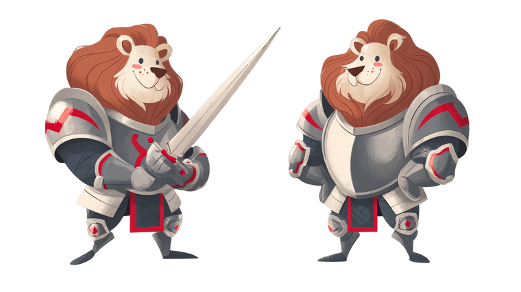 Knight Lion Mascot V2 Vinyl Car Decal Sticker – Waterproof & UV-Resistant 5.4