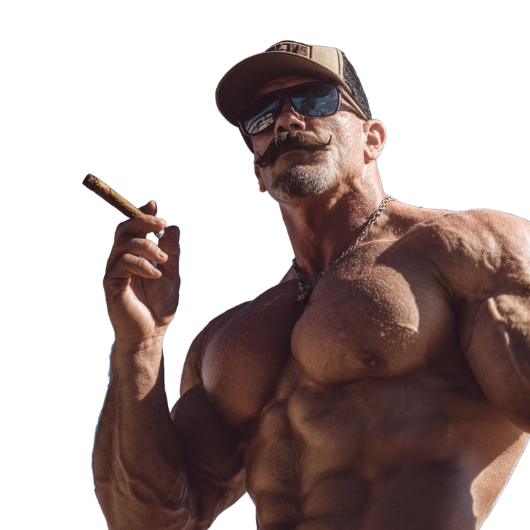 Young Hairy Bodybuilder Vinyl Car Decal Sticker – Waterproof & UV-Resistant 6.826666666666667"