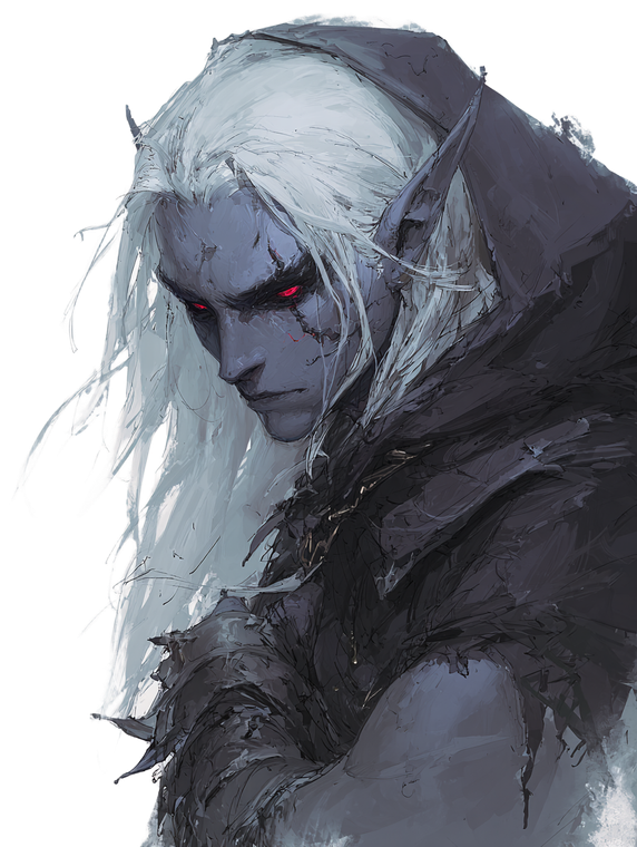 Young Drow Elf Vinyl Car Decal Sticker – Waterproof & UV-Resistant 8.213333333333333"
