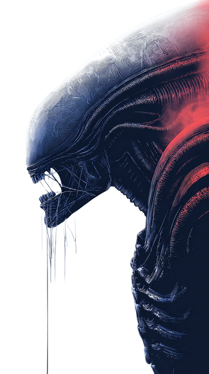 Xenomorph Vector Portrait Vinyl Car Decal Sticker – Waterproof & UV-Resistant 9.706666666666667"