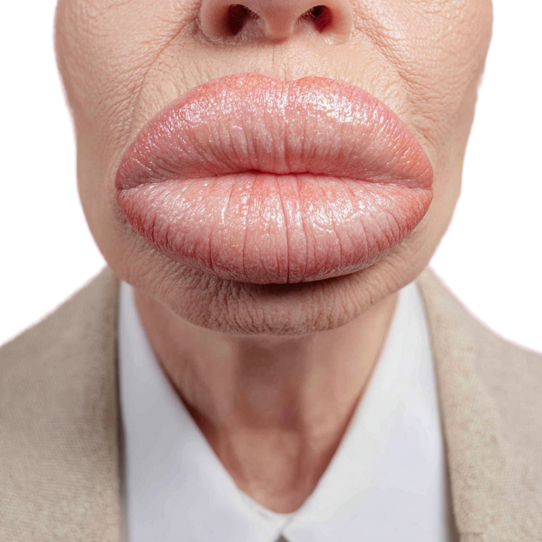 Exaggerated Lips Woman Vinyl Car Decal Sticker – Waterproof & UV-Resistant 3.4133333333333336"