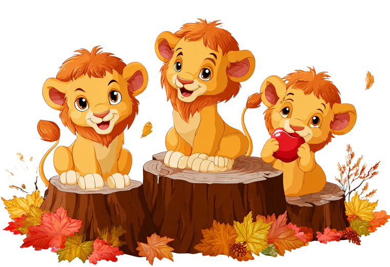 Cute Lion Cubs Vinyl Car Decal Sticker – Waterproof & UV-Resistant 3.0