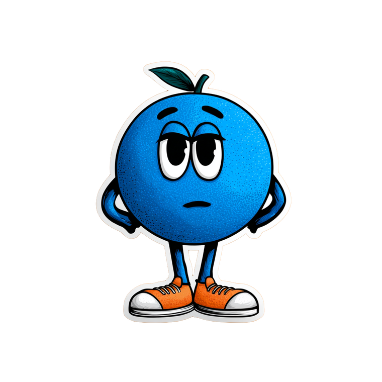 Blue Orange Sticker Vinyl Car Decal Sticker – Waterproof & UV-Resistant 6.826666666666667"