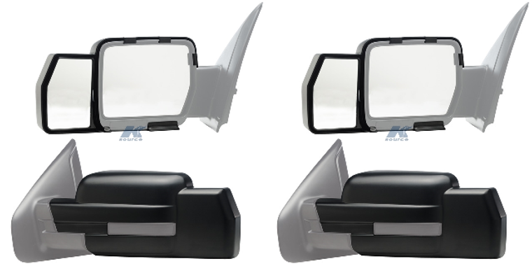 2x Enhance Your Ride with K-Source Towing Mirror Pair | Fits Various 2009-2014 Models, Ford F-150 | ECE Qualified, Easy Install