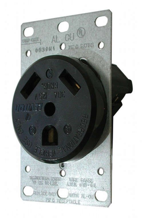 Industrial Grade 30A 125V Black Receptacle | Valterra Diamond Group