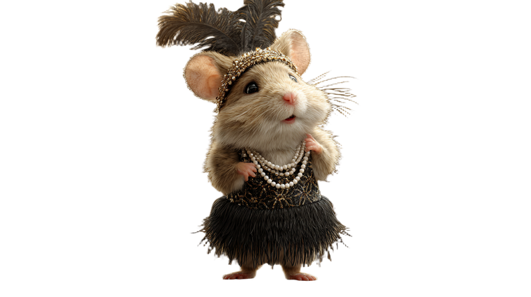 Flapper Hamster Vinyl Car Decal Sticker – Waterproof & UV-Resistant 2.72"