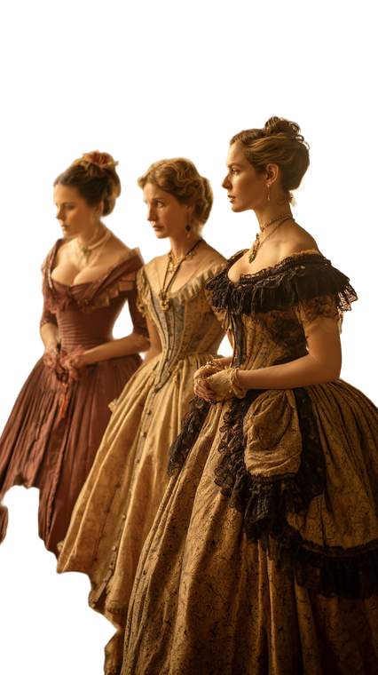 Victorian Ladies Gathering Vinyl Car Decal Sticker – Waterproof & UV-Resistant 9.706666666666667"