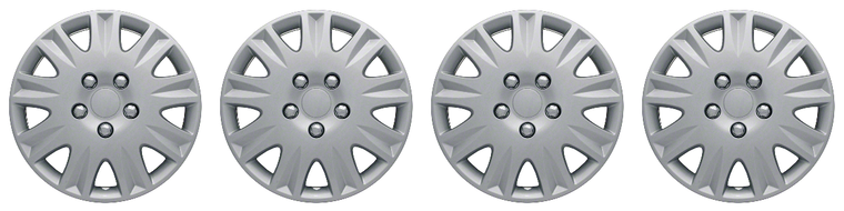 4x Enhance Your Civic | Coast To Coast Wheel Cover Set, 15 Inch, 9 Spoke